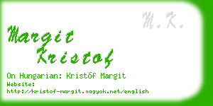 margit kristof business card